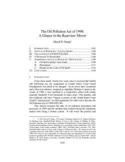 The Oil Pollution Act of 1990