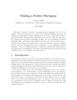 Finding a Perfect Phylogeny
