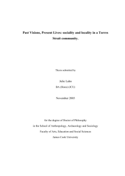 Past Visions, Present Lives: sociality and locality in a Torres Strait