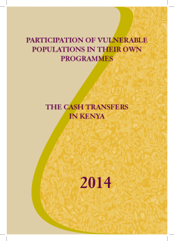 the cash transfers in kenya participation of vulnerable populations in