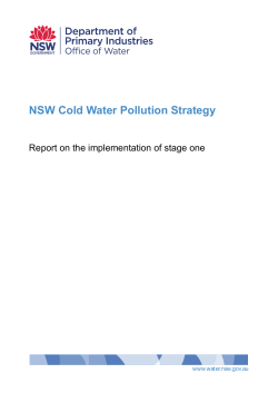 NSW Cold Water Pollution Strategy