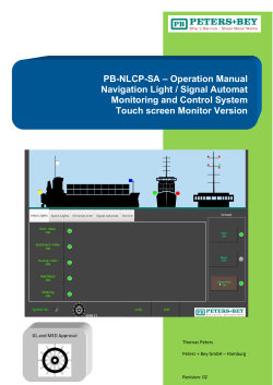 PB-NLCP-SA &ndash; Operation Manual Navigation Light / Signal Automat