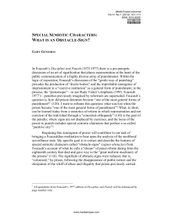 SPECIAL SEMIOTIC CHARACTERS: WHAT`S AN OBSTACLE