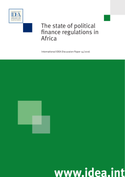 The state of political finance regulations in Africa