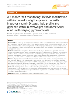 A 6-month &ldquo;self-monitoring&rdquo; lifestyle modification with increased