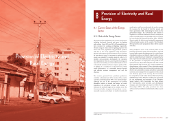 Chapter 8 - Provision of Electricity and Rural Energy