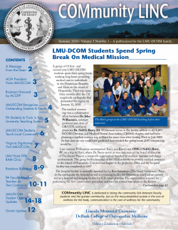 Lmu-Dcom Students Spend Spring Break on medical mission