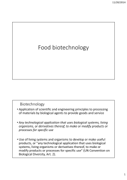 Food biotechnology - chrisbonline.com