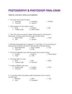 Match the words below with the correct definition. 1. Any wide view