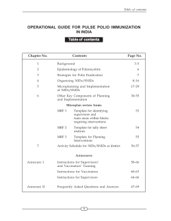 Operational guidelines for pulse polio immunization in India