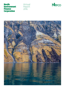 Annual Report 2016 Nordic Environment Finance Corporation