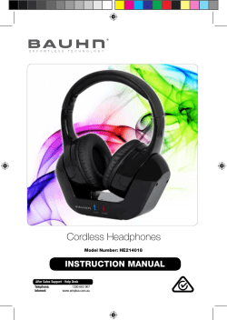 Bauhn Cordless Headphones Manual