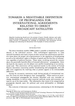 Towards a Negotiable Definition of Propaganda for International