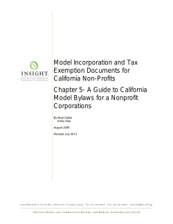 Chapter 5 &ndash; A Guide to CA Model Bylaws