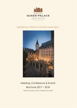 Banqueting folder - Hotel Dukes` Palace