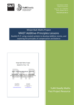 MAST Booklet PR.P: Using Created Symbols to Develop Addition
