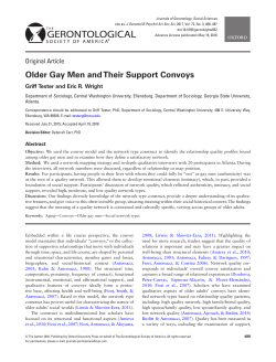 Older Gay Men and Their Support Convoys