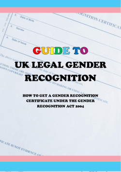 Guide to UK Legal Gender Recognition