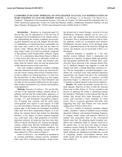 Landform Evolution Modeling of Fine