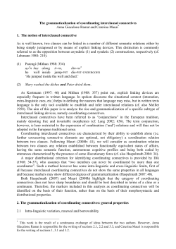 The grammaticalization of coordinating interclausal