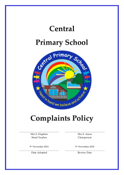 Central Complaints Policy
