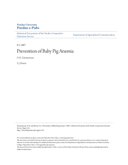 Prevention of Baby Pig Anemia - Purdue e-Pubs