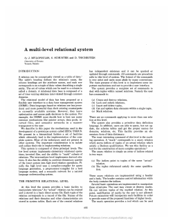 A multi-level relational system