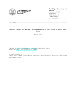 Neither Peasant nor Farmer: Transformations of Agriculture in