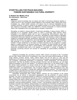 Storytelling For Peace