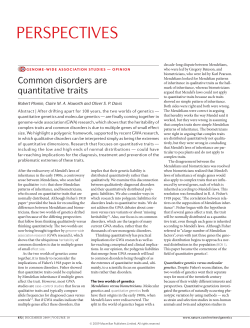 Common disorders are quantitative traits