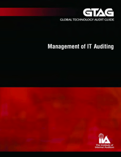 Management of IT Auditing - Chartered Institute of Internal Auditors