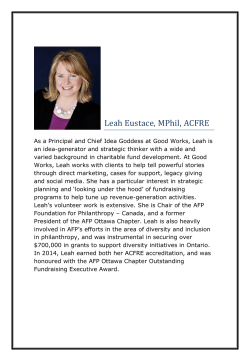 Leah Eustace, MPhil, ACFRE