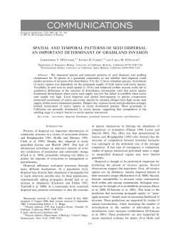 Spatial and temporal patterns of seed dispersal: An important