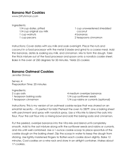 Banana Nut Cookies Banana Oatmeal Cookies
