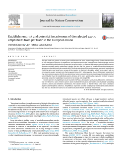 Establishment risk and potential invasiveness of the selected exotic