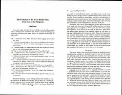 The Evolution of the Seven Deadly Sins: From God to the Simpsons