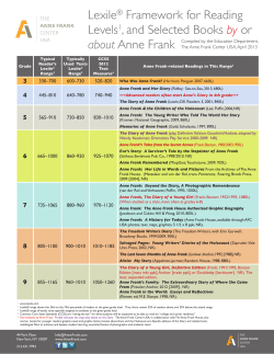 Lexile&reg; Framework for Reading Levels1, and Selected Books by or