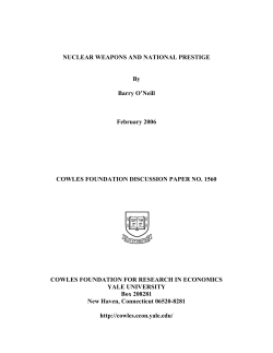 Nuclear Weapons and National Prestige