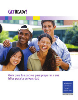 A Parent`s Guide to Preparing Your Student for College