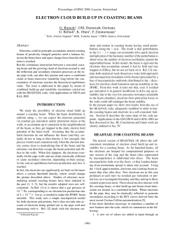 Electron Cloud Build up in Coasting Beams