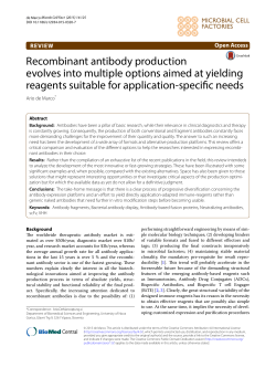 Recombinant antibody production evolves into