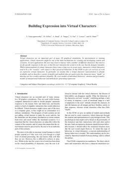 Building Expression into Virtual Characters