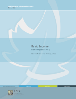 Basic Income: Rethinking Social Policy