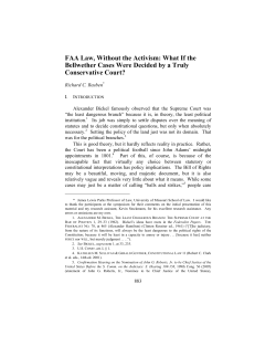 FAA Law, Without the Activism: What If the