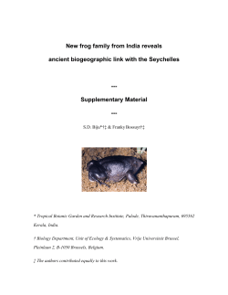 New frog family from India reveals ancient