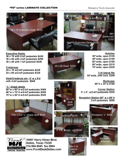 Executive Desks 36 x 70 with 2-b/f pedestals $439 30 x 60 with 2