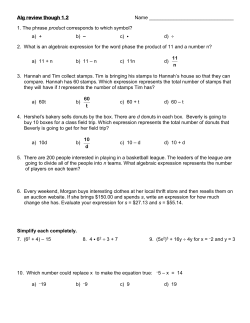 Alg review though 1