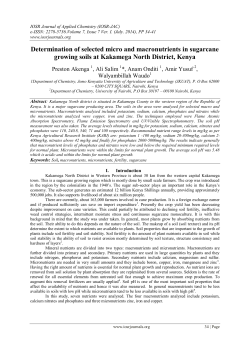 Determination of selected micro and