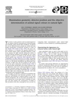 COMMENTARY Illumination geometry, detector