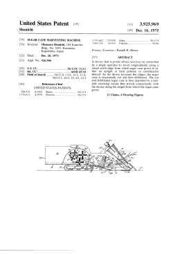Sugar cane harvesting machine